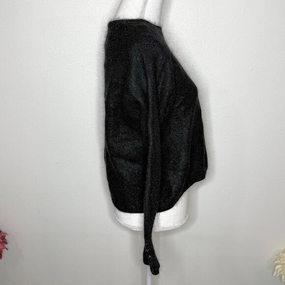 Sezane Sweater Black Knit Pullover Mohair/Moreno Size M Quiet Luxury Minimalist - Picture 2 of 7